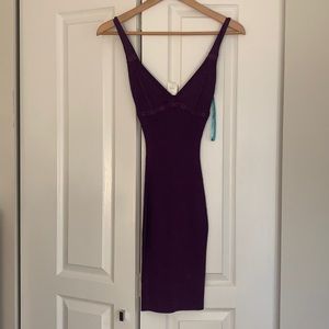 Marciano ribbed purple dress